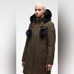 Moose Knuckles Stirling Parka: Army Green & Black Fox Fur End of season sale!!